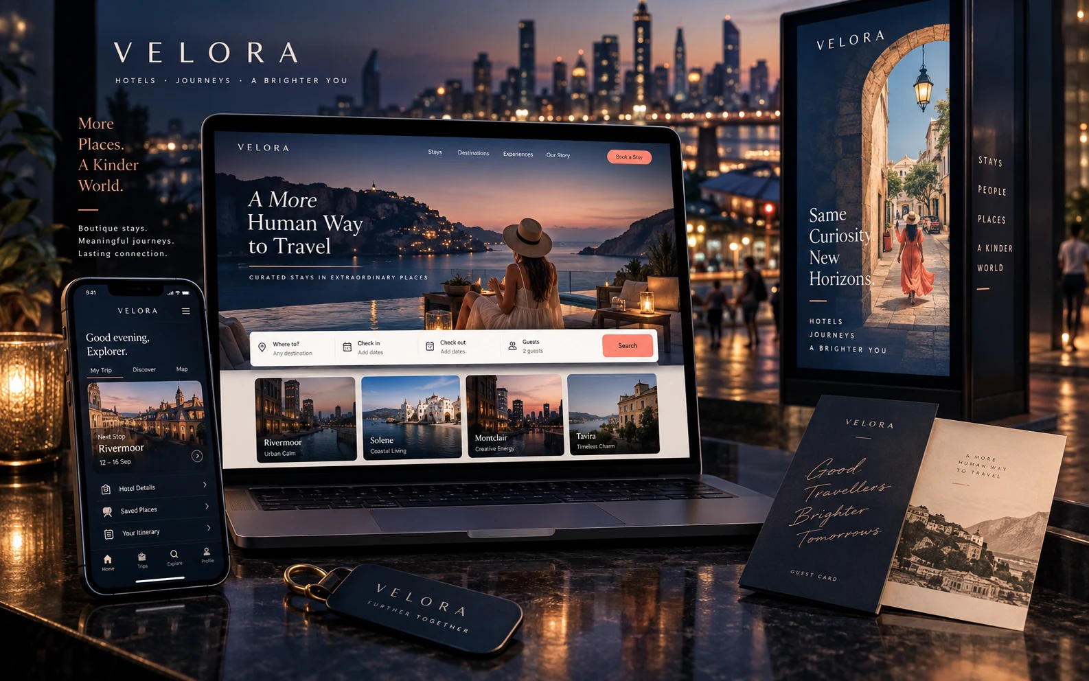 Sample international hospitality website, booking app and campaign concept
