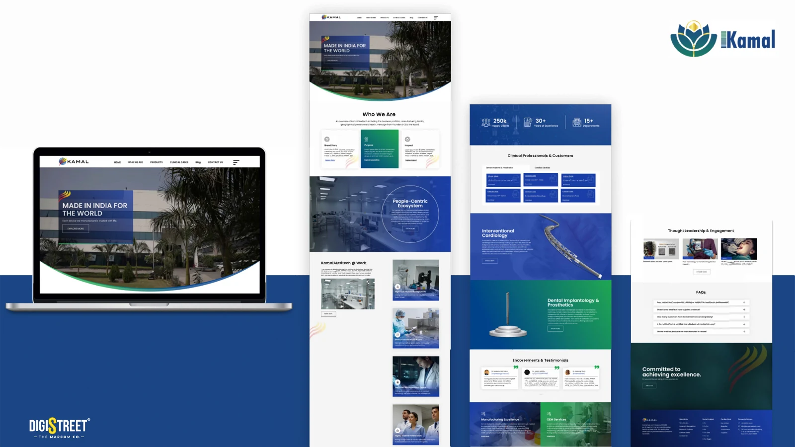 iKamal — Manufacturing website presentation from DigiStreet Media's real work portfolio