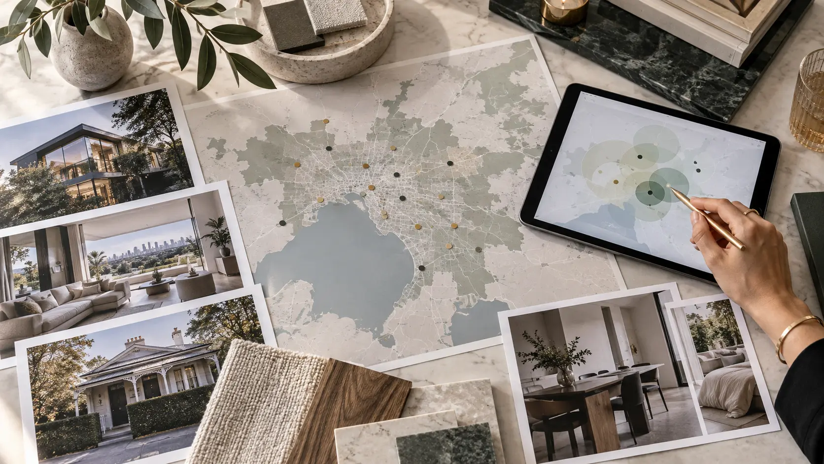Suburb targeting for interior design studios across Melbourne