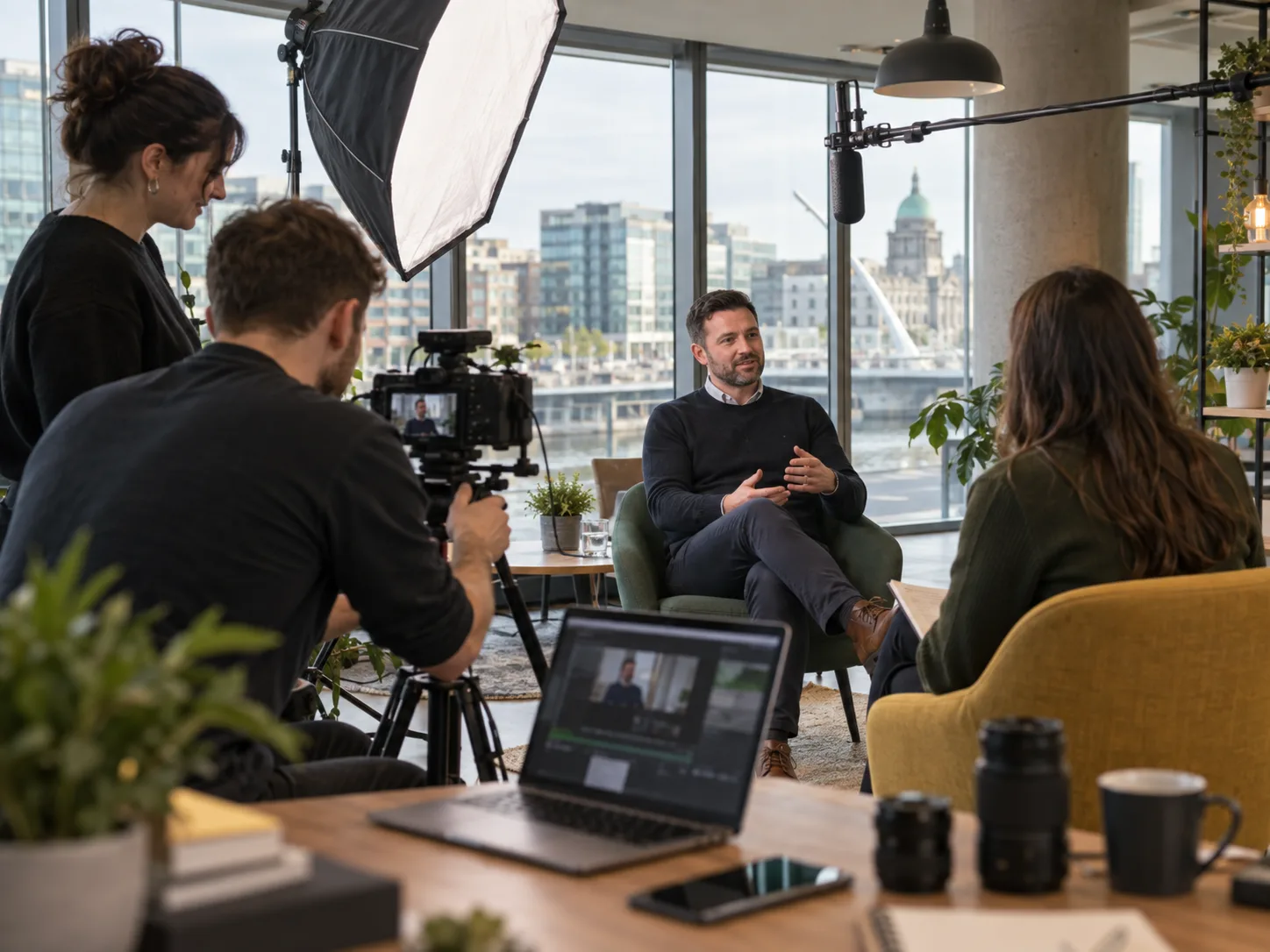 Dublin B2B technology team producing an expert-led video campaign