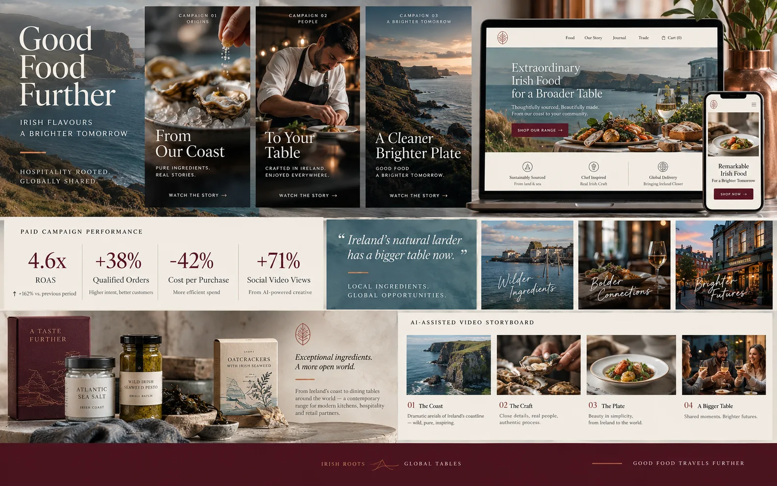 Irish food export growth campaign digital work relevant to Ireland businesses