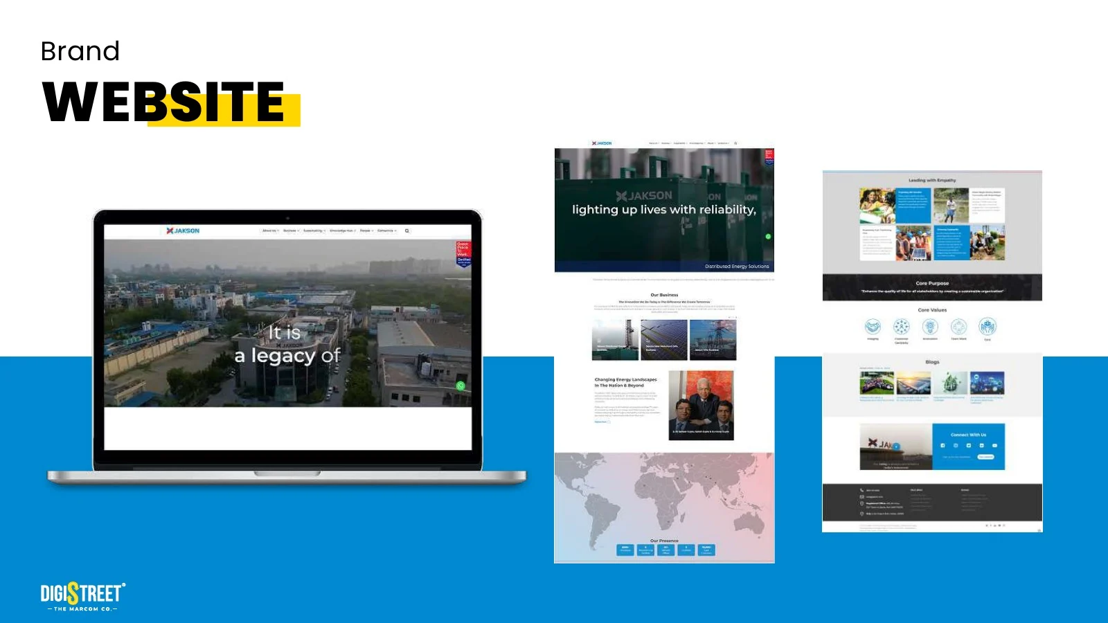 Jakson Group corporate website ecosystem by DigiStreet Media