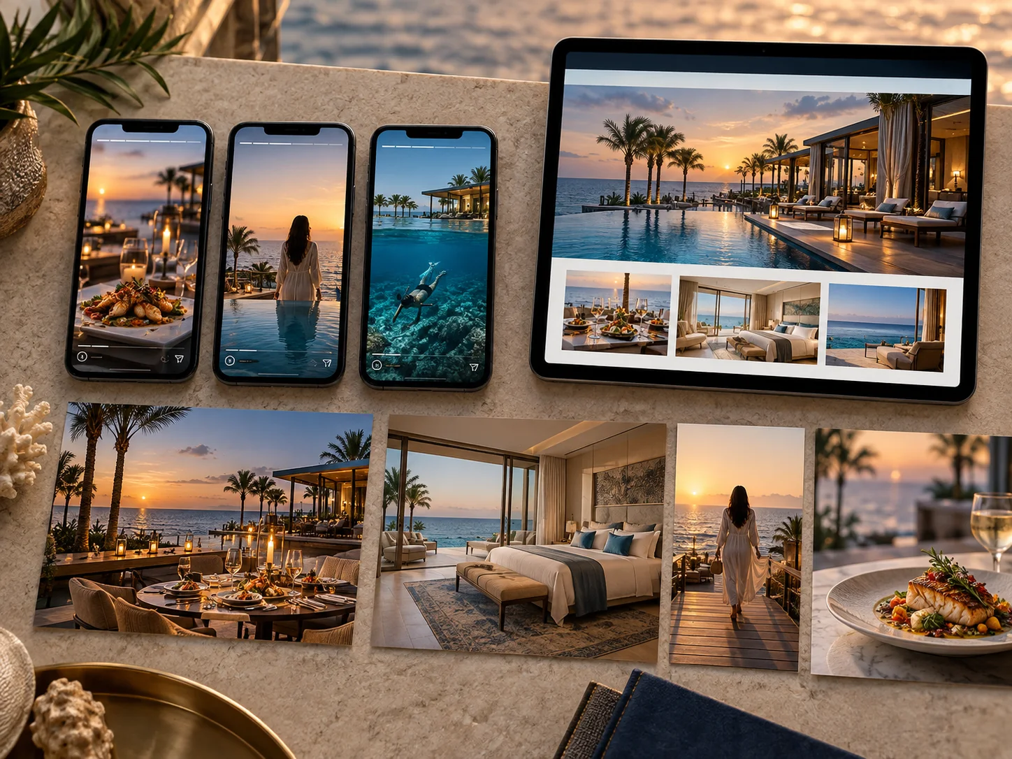 Sample digital and social media campaign concept for a Jeddah Red Sea hotel