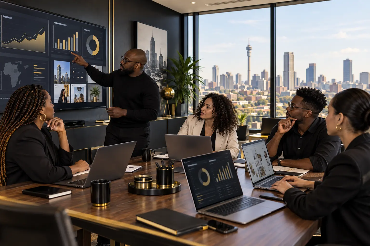 Johannesburg digital marketing strategy team collaborating on a South African campaign