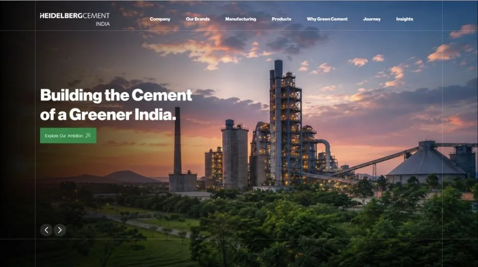 myCem Heidelberg Materials India website redesign by DigiStreet Media