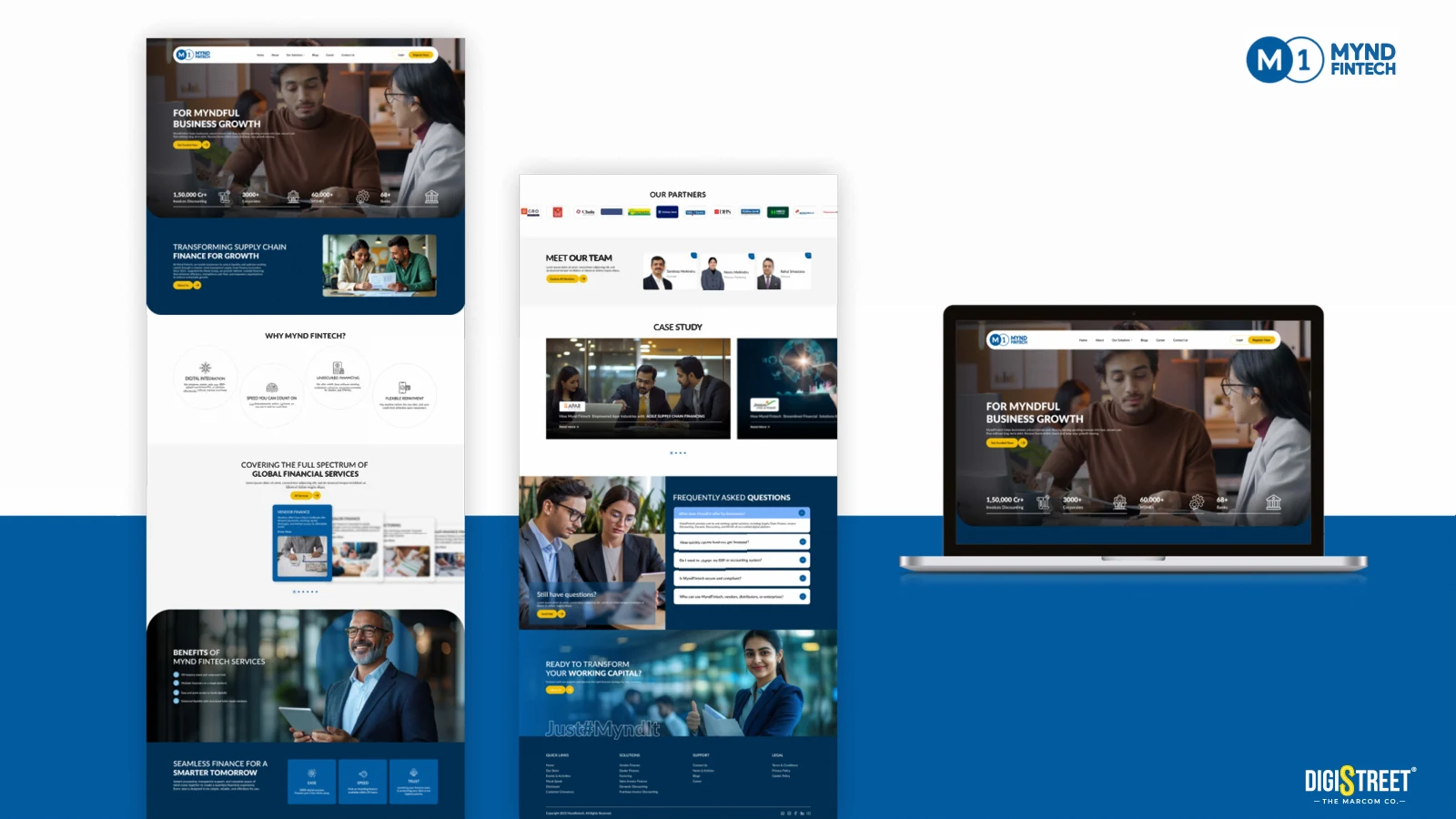 Mynd Integrated — Enterprise services website presentation from DigiStreet Media's real work portfolio