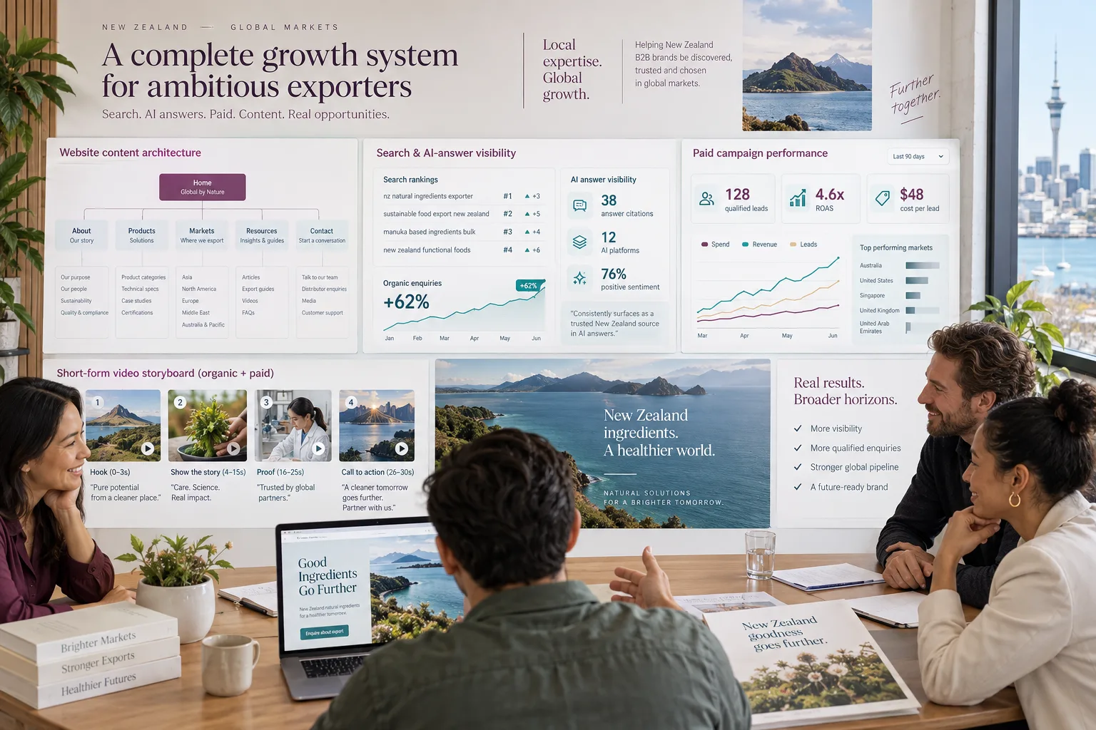 Export demand growth system digital work relevant to New Zealand businesses