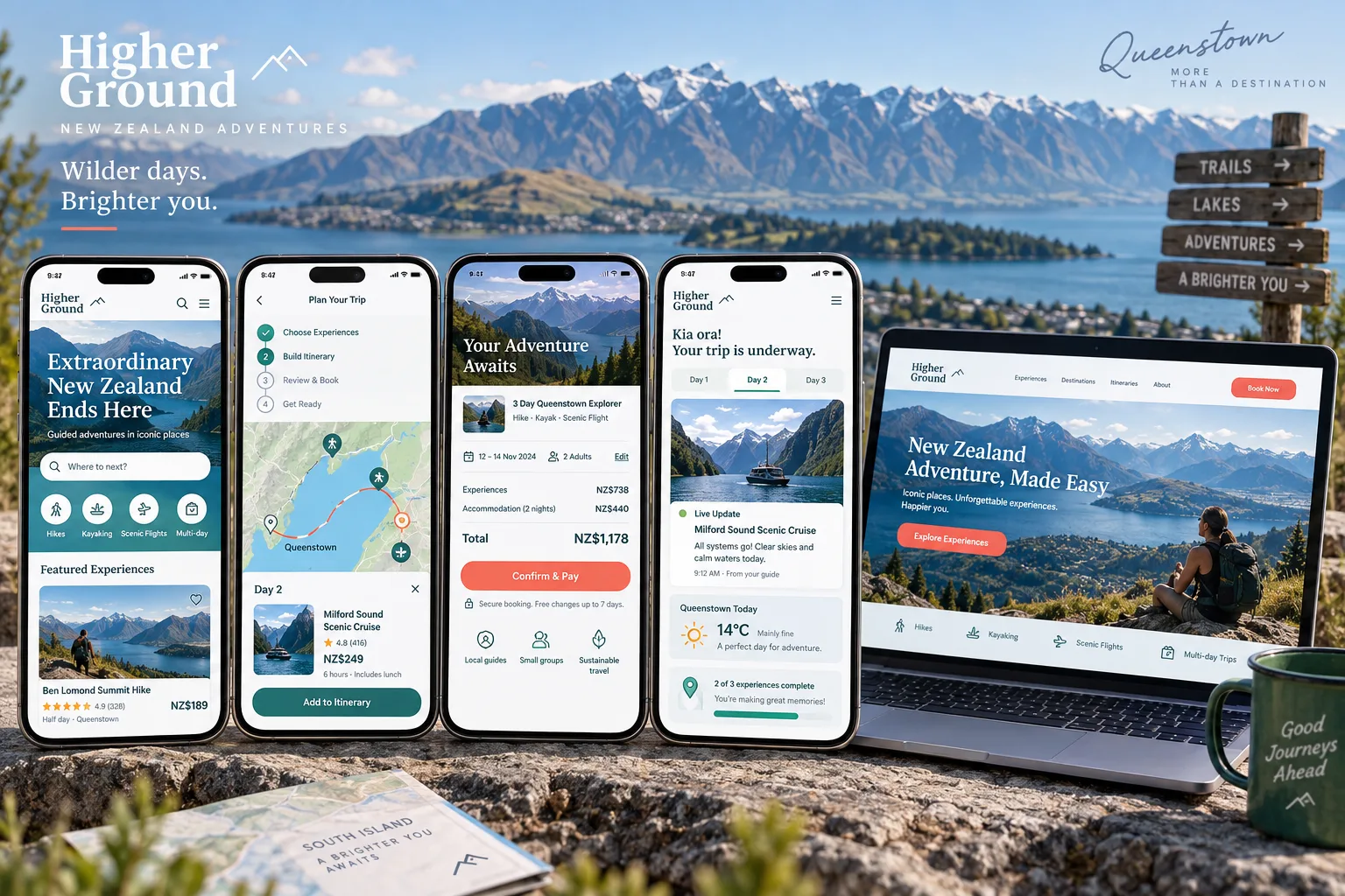 Queenstown travel journey digital work relevant to New Zealand businesses