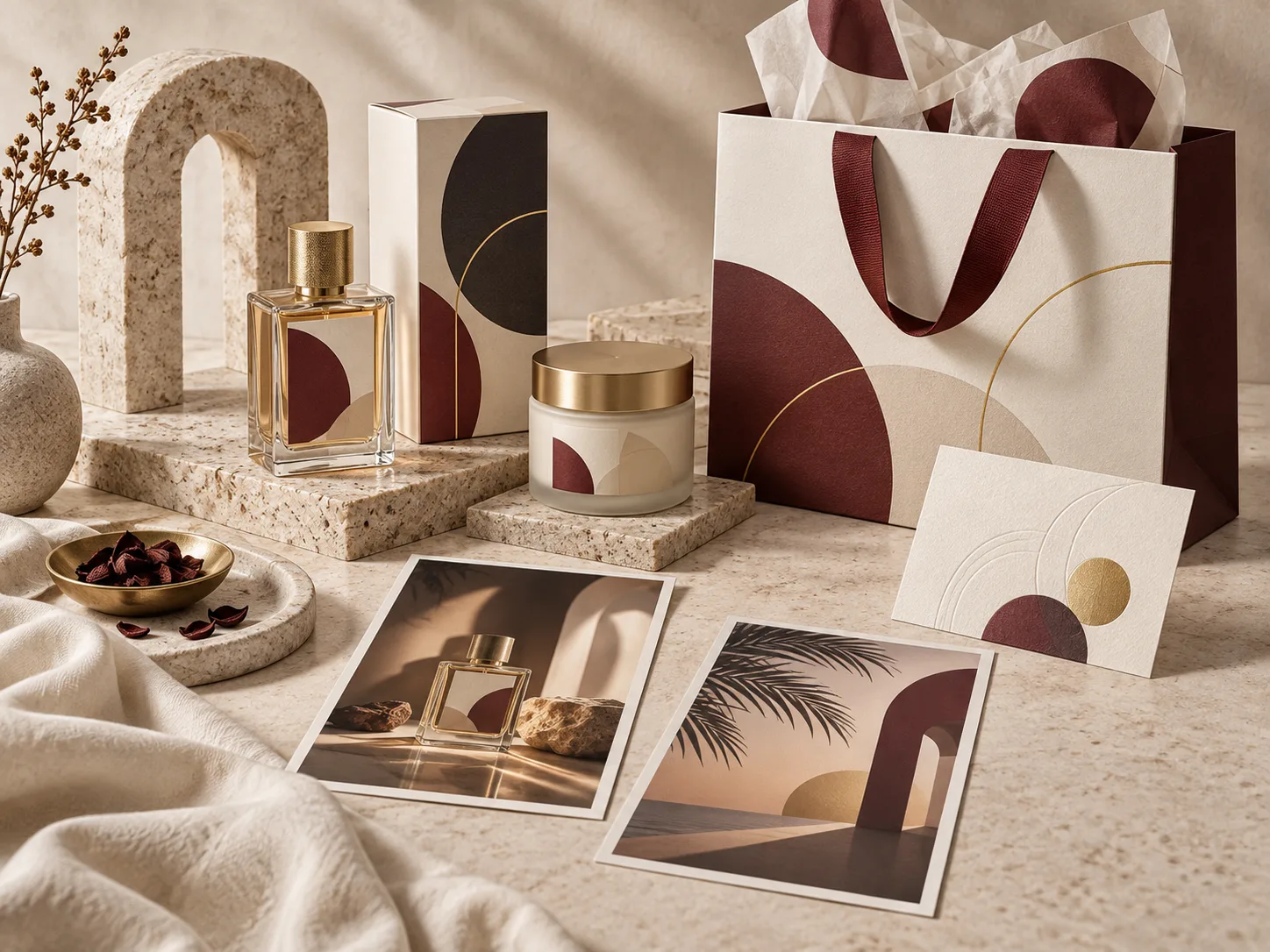 Sample premium retail branding and packaging concept created for the Qatar market