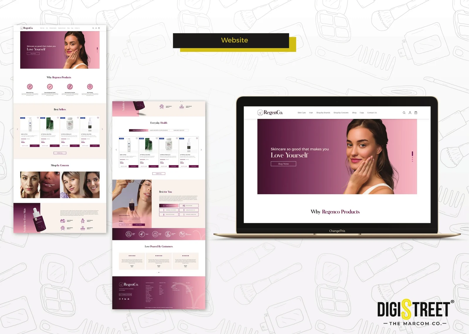 RegenCo beauty ecommerce website designed by DigiStreet Media