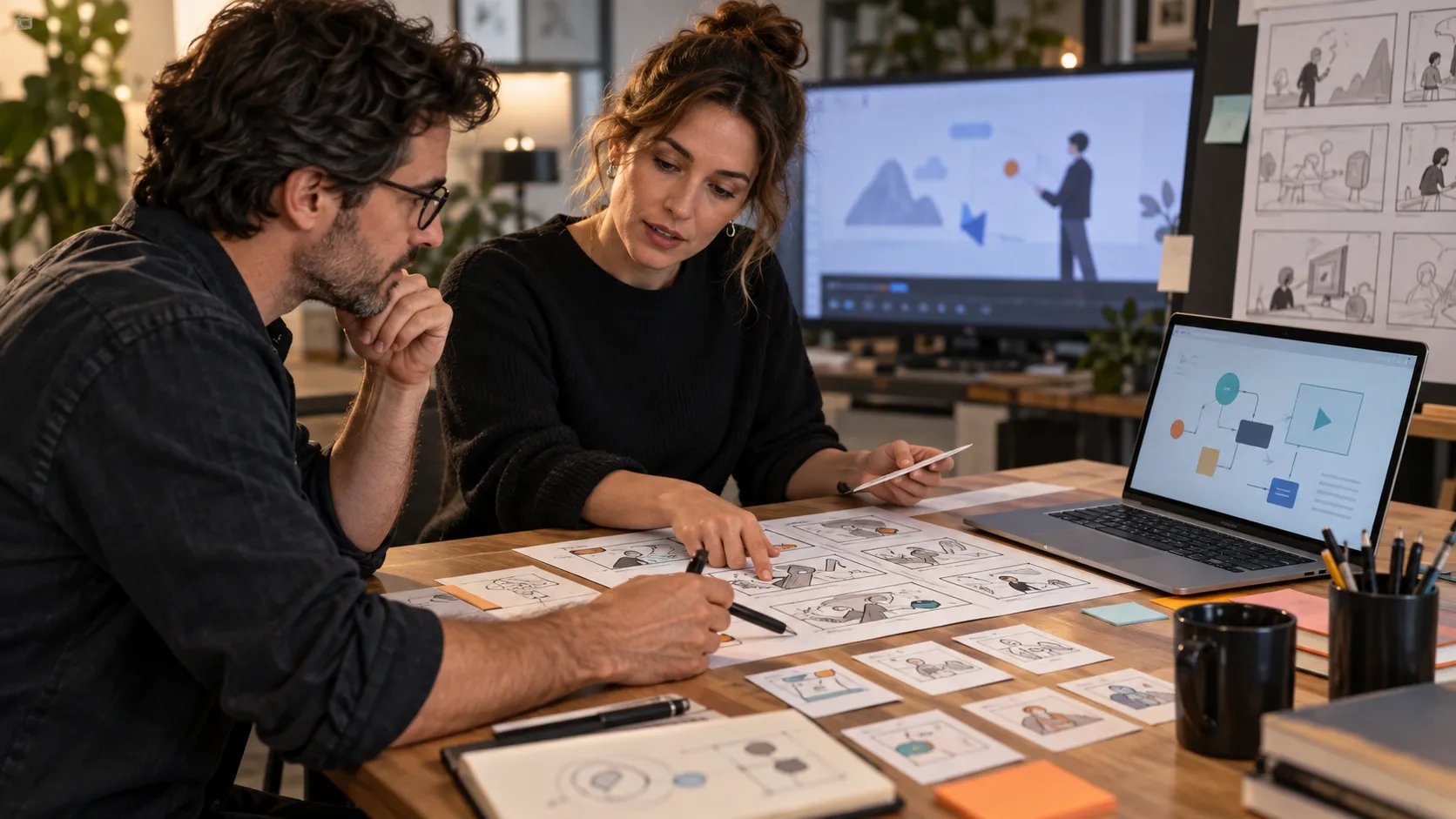 Explainer video script writing and storyboard planning for SaaS companies