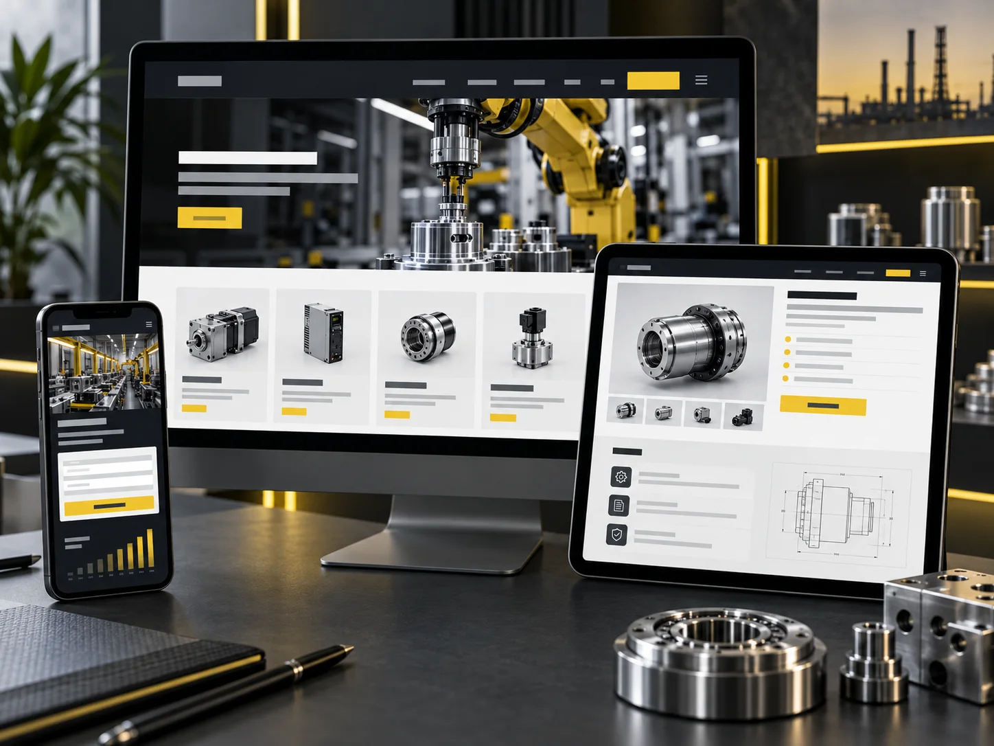 Sample responsive B2B website concept for a Saudi industrial automation company