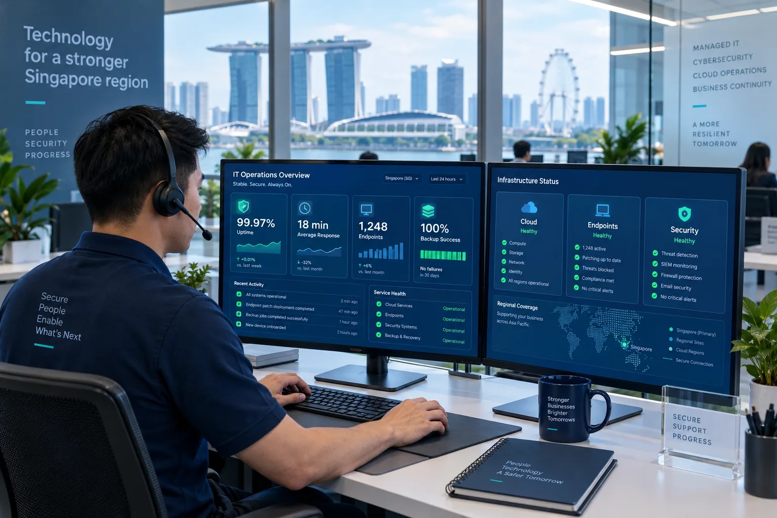 Regional managed IT operations digital work relevant to Singapore businesses