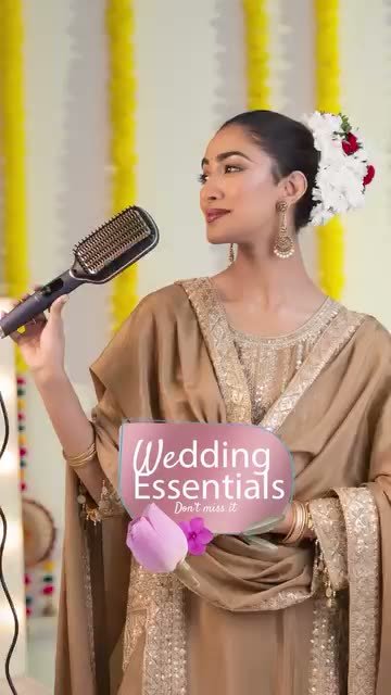 Vega wedding essentials influencer video showing styling tools, by DigiStreet Media