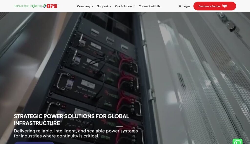 Website design for a power and energy company - the BPE homepage built by DigiStreet Media