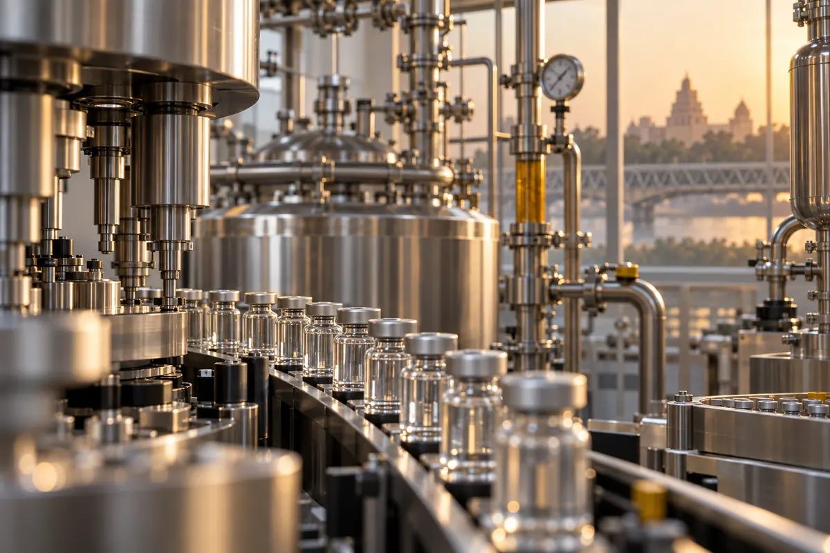 Pharmaceutical and chemical manufacturing line in Ahmedabad