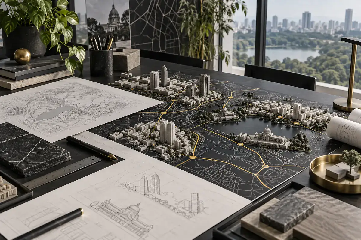 Bangalore product research model with connected city routes