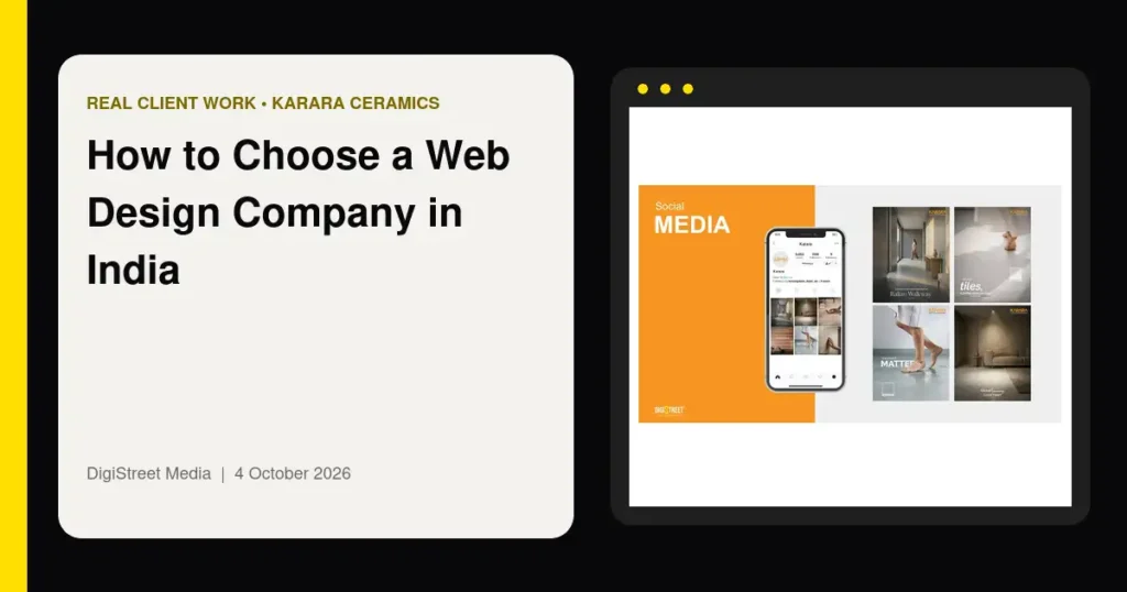 Karara Ceramics website and creative work used to assess web design quality