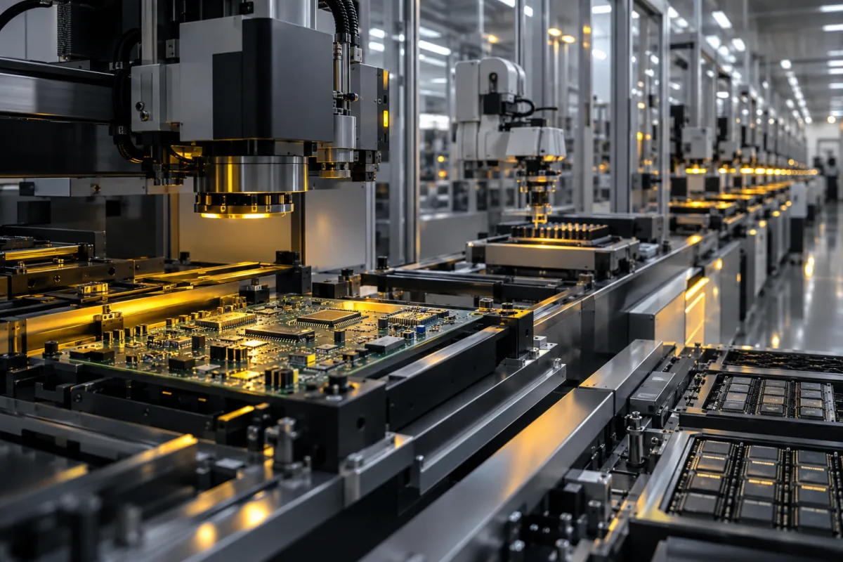 Electronics manufacturing line in the Noida and Greater Noida industrial corridor