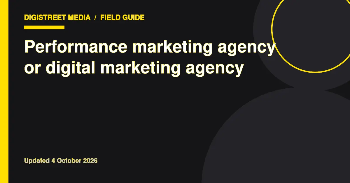 Performance marketing agency or digital marketing agency featured image