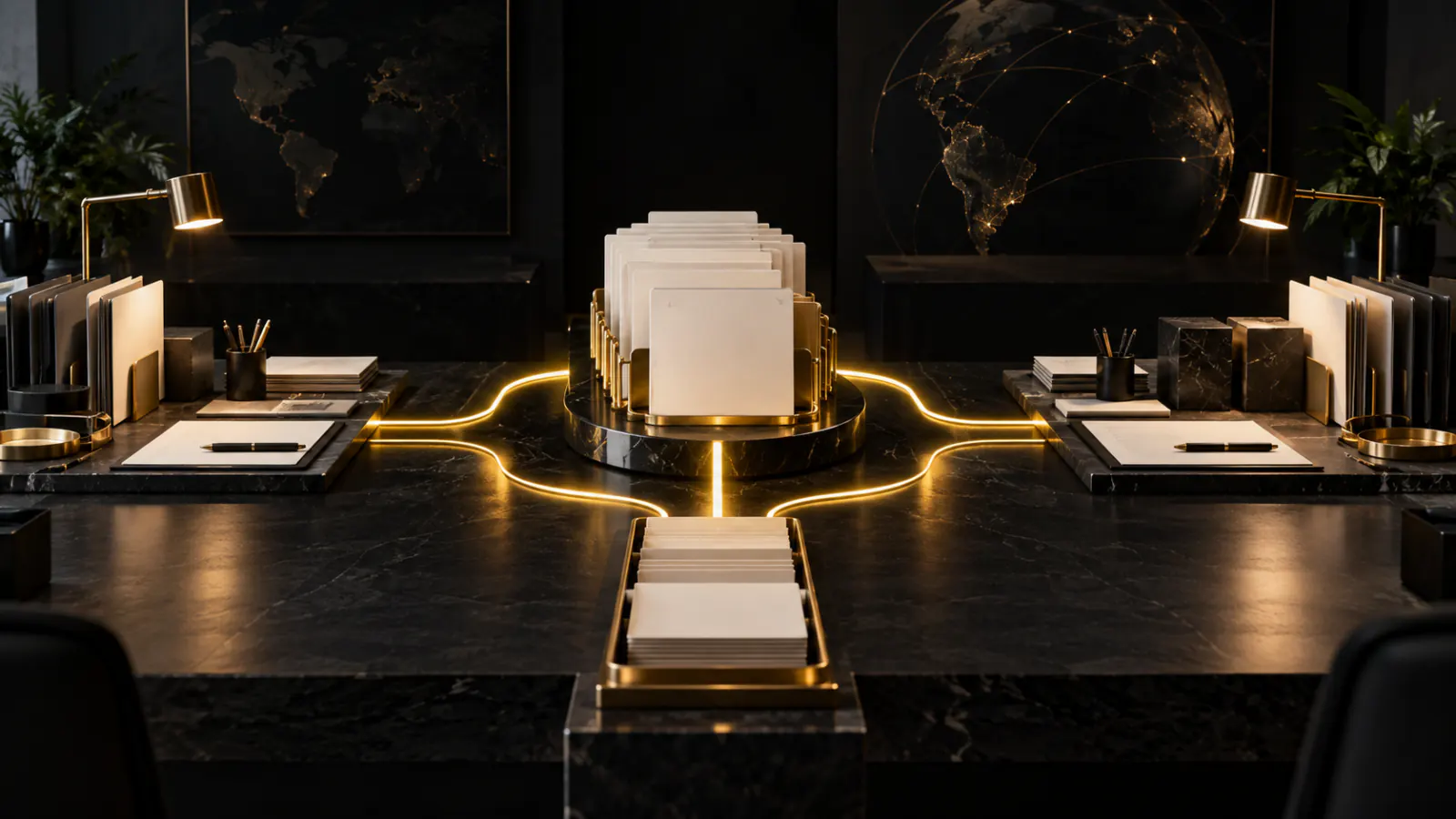 Two agency planning boards connected to one SEO delivery system