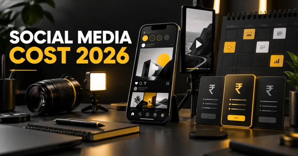 Social media marketing cost in India 2026 with content production and retainer options