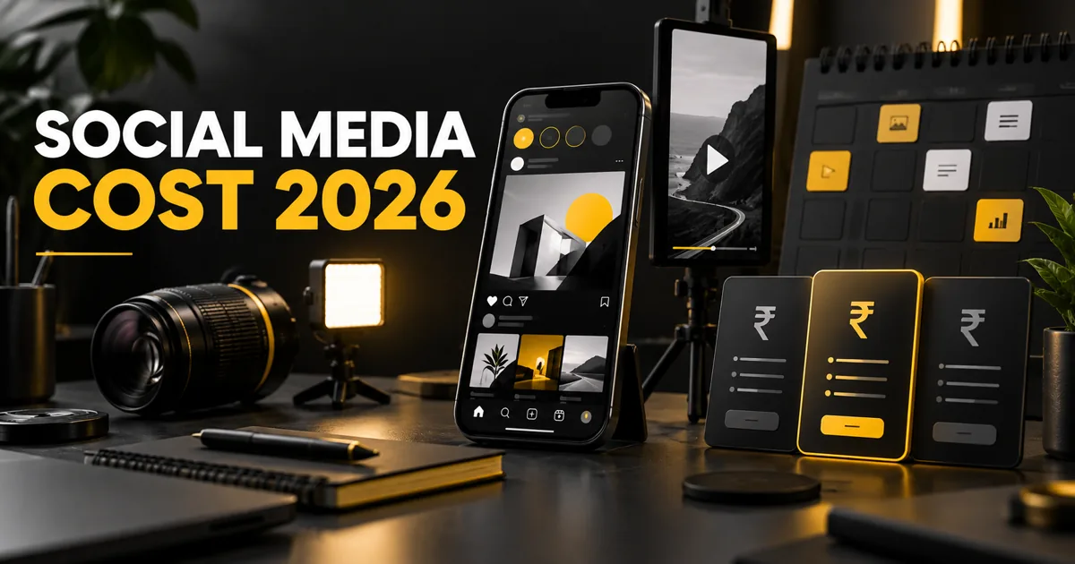 Social media marketing cost in India 2026 with content production and retainer options