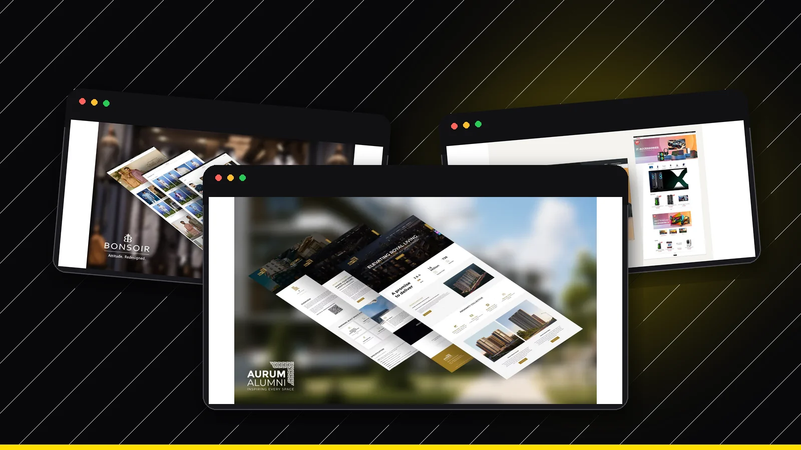 Aurum Alumni, Bonsoir, Intex real DigiStreet client work